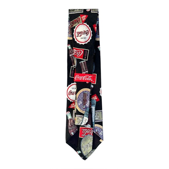 Coca Cola Other - Vintage Coca-Cola Silk Tie Retro Soda Advertising Novelty Necktie Multicolor